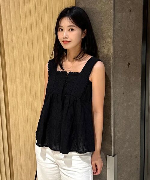 HANE（ハネ）の「フリルフレアスリーブレス_ストライプ（Tシャツ/カットソー・レディース・その他・SMALL/MEDIUM）」の3枚目の写真