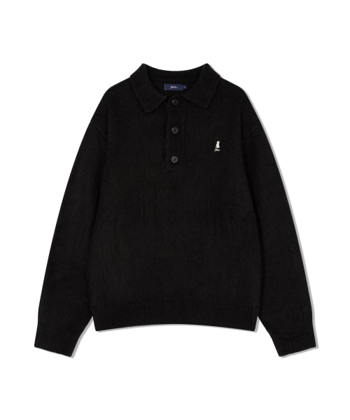YALE(イェール)の「ヘリテージ ダン ビッグ フラケット ピケ ニット ブラック(ニット/セーター・レディース・その他・SMALL/MEDIUM/LARGE/X-LARGE)」の2枚目の写真