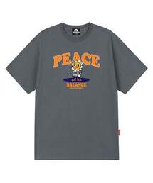 PEACE TIGER GRAPHIC Tシャツ - グレー