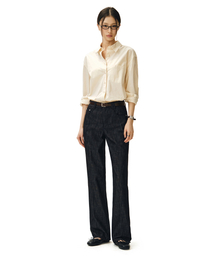[リネンライク]Signature Straight Jeans DCWPT001CPBlack