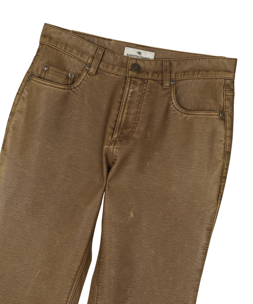 SUNDAY FRUIT MARKET(サンデーフルーツマーケット)の「W) VINTAGE LEATHER FLARE PANT BROWN(その他パンツ・レディース・その他・MEDIUM/SMALL)」の3枚目の写真
