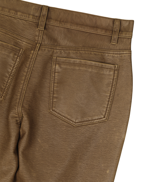 SUNDAY FRUIT MARKET(サンデーフルーツマーケット)の「W) VINTAGE LEATHER FLARE PANT BROWN(その他パンツ・レディース・その他・MEDIUM/SMALL)」の4枚目の写真