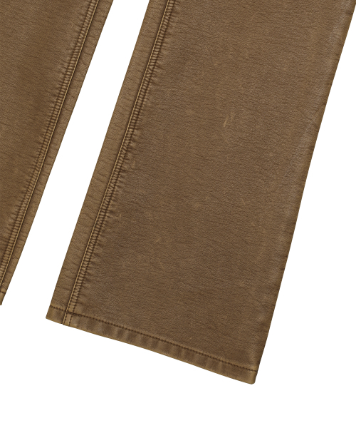 SUNDAY FRUIT MARKET(サンデーフルーツマーケット)の「W) VINTAGE LEATHER FLARE PANT BROWN(その他パンツ・レディース・その他・MEDIUM/SMALL)」の5枚目の写真