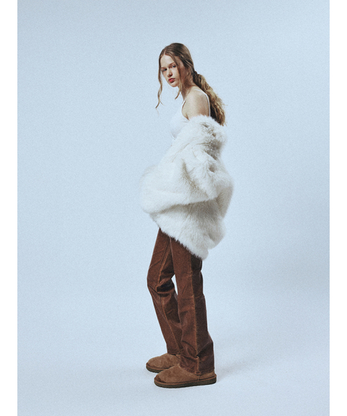 SUNDAY FRUIT MARKET(サンデーフルーツマーケット)の「W) VINTAGE LEATHER FLARE PANT BROWN(その他パンツ・レディース・その他・MEDIUM/SMALL)」の7枚目の写真