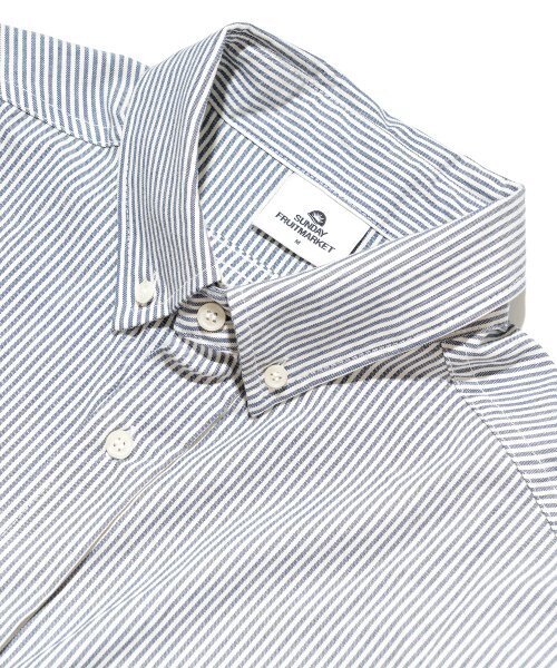 SUNDAY FRUIT MARKET(サンデーフルーツマーケット)の「SUNDAY STRIPE SHIRT NAVY(シャツ/ブラウス・メンズ・その他・MEDIUM/LARGE)」の4枚目の写真