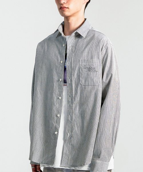 SUNDAY FRUIT MARKET(サンデーフルーツマーケット)の「SUNDAY STRIPE SHIRT NAVY(シャツ/ブラウス・メンズ・その他・MEDIUM/LARGE)」の6枚目の写真