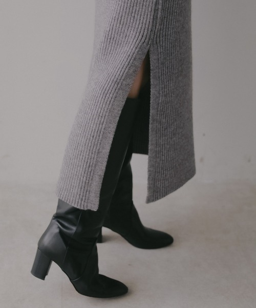 N WITH.(エヌウィズ)の「キャミレイヤードニットワンピース(ワンピース・レディース・ブラック/グレー・FREE)」の19枚目の写真