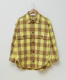 A blends（エイブレンズ）の「A blends BOXシルエットロングシャツブルゾン（シャツ/ブラウス）」