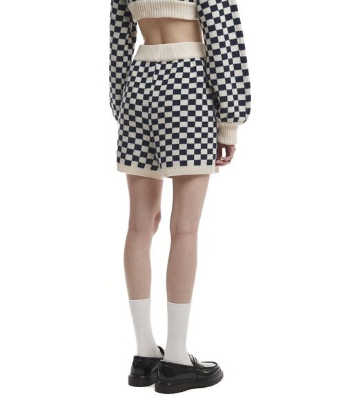 TRUNK PROJECT（トランクプロジェクト）の「Check Knit Short_WHITE/BLACK（その他パンツ・レディース・その他・SMALL/X-SMALL/XX-SMALL/LARGE）」の2枚目の写真