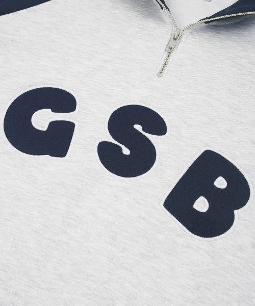 GAINSBORO（ゲインズボロ）の「GSBロゴラグランハーフジップ_ホワイトメランジ/ネイビー（スウェット・メンズ・その他・LARGE/MEDIUM/SMALL/X-LARGE）」の8枚目の写真