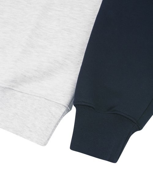 GAINSBORO（ゲインズボロ）の「GSBロゴラグランハーフジップ_ホワイトメランジ/ネイビー（スウェット・メンズ・その他・LARGE/MEDIUM/SMALL/X-LARGE）」の9枚目の写真