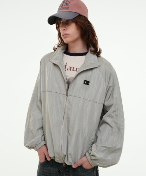 NYLON WINDBREAKER JACKET_GREY