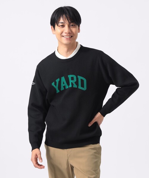 BEAMS GOLF（ビームスゴルフ）の「〈MEN〉ORANGE LABEL / YARD ジャカード ニット（ニット/セーター・メンズ・グリーン/ブラック・S/M/L/XL）」の2枚目の写真