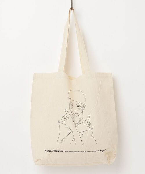 YEN TOWN MARKET(イェンタウンマーケット)の「【SAMURAI CHAMPLOO】FUU シルエット バッグ(トートバッグ・メンズ・ピンク/ブラック/ナチュラル・FREE)」の3枚目の写真