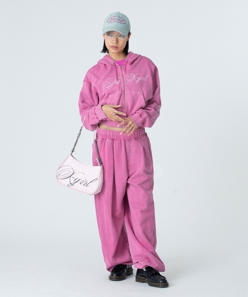 PIGMENT DYED SCRIPT LOGO COMPACT ZIP UP SWEAT HOODIE（パーカー