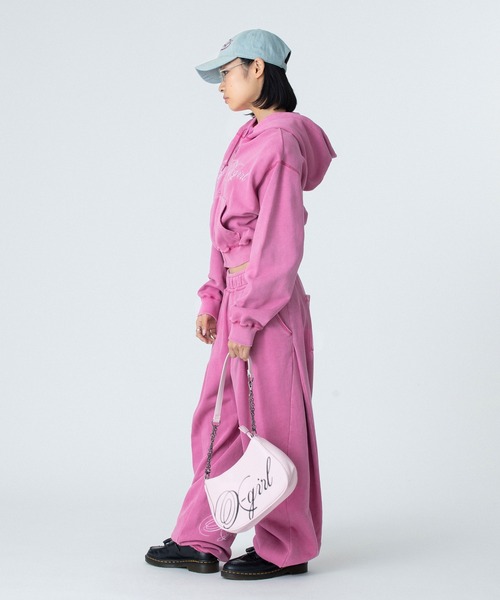 PIGMENT DYED SCRIPT LOGO COMPACT ZIP UP SWEAT HOODIE（パーカー