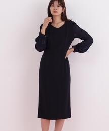 PINKY&DIANNE | ◆ダイヤモンドネックコンビワンピース(ワンピース)