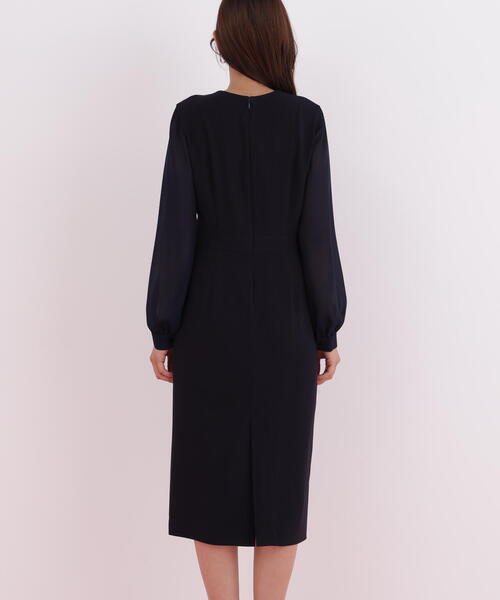 PINKY&DIANNE（ピンキーアンドダイアン）の「◆ダイヤモンドネックコンビワンピース（ワンピース・レディース・ベージュ/ネイビー・36/38）」の22枚目の写真