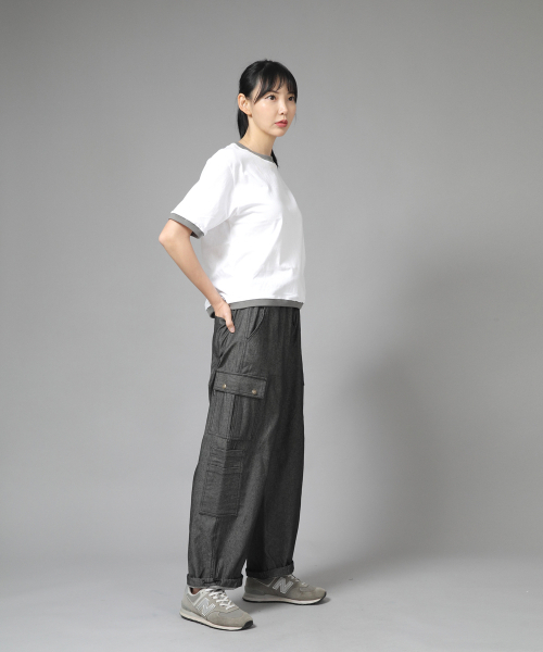 SAINTCREW(セントクルー)の「ダブルカーゴストリングジョガーパンツ DCJ-338 デニムグレーブラック(デニムパンツ・メンズ・その他・MEDIUM/LARGE/X-LARGE)」の8枚目の写真