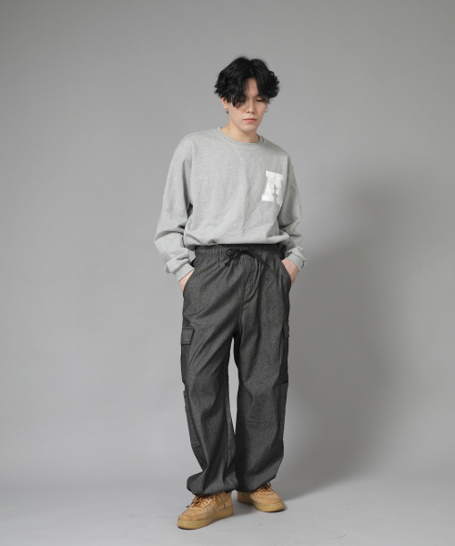 SAINTCREW(セントクルー)の「ダブルカーゴストリングジョガーパンツ DCJ-338 デニムグレーブラック(デニムパンツ・メンズ・その他・MEDIUM/LARGE/X-LARGE)」の9枚目の写真