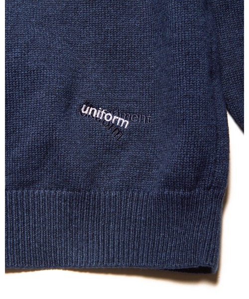 uniform experiment(ユニフォームエクスペリメント)の「MIDDLE GAUGE KNIT CARDIGAN(カーディガン/ボレロ・メンズ・アイボリー/インディゴブルー・2/3/1/4/5)」の6枚目の写真