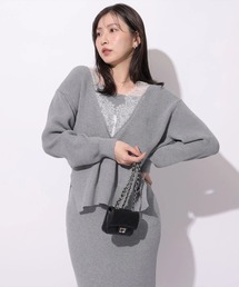 Ｖネックレースプルオーバー