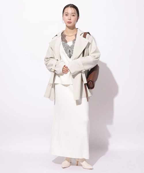 Mystrada（マイストラーダ）の「Ｖネックレースプルオーバー（ニット/セーター・レディース・ベージュ系その他/グリーン系その他2/ホワイト/グレー・38）」の13枚目の写真