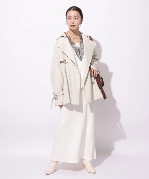 Mystrada（マイストラーダ）の「Ｖネックレースプルオーバー（ニット/セーター・レディース・ベージュ系その他/グリーン系その他2/ホワイト/グレー・38）」の14枚目の写真