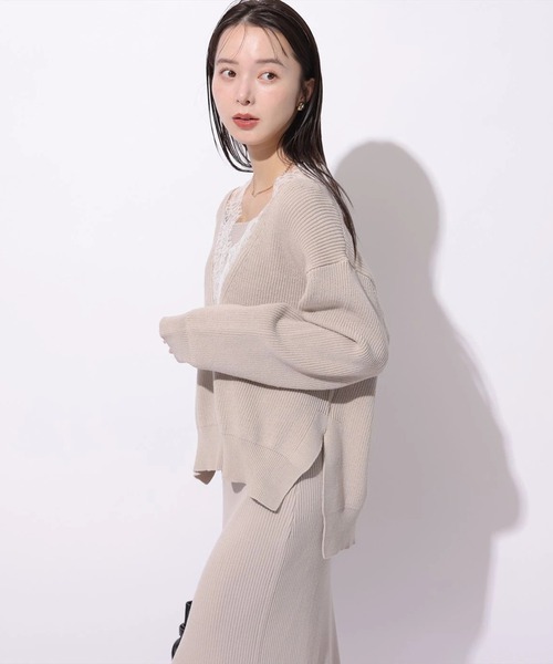 Mystrada（マイストラーダ）の「Ｖネックレースプルオーバー（ニット/セーター・レディース・ベージュ系その他/グリーン系その他2/ホワイト/グレー・38）」の20枚目の写真