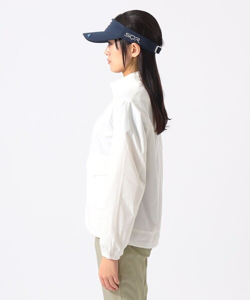 BEAMS GOLF（ビームスゴルフ）の「ORANGE LABEL / フード付き スタンドカラーブルゾン（撥水）．（ブルゾン・レディース・ホワイト/ベージュ・SMALL/MEDIUM/LARGE）」の8枚目の写真