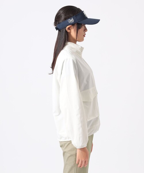 BEAMS GOLF（ビームスゴルフ）の「ORANGE LABEL / フード付き スタンドカラーブルゾン（撥水）．（ブルゾン・レディース・ホワイト/ベージュ・SMALL/MEDIUM/LARGE）」の9枚目の写真