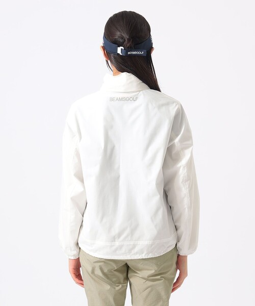 BEAMS GOLF（ビームスゴルフ）の「ORANGE LABEL / フード付き スタンドカラーブルゾン（撥水）．（ブルゾン・レディース・ホワイト/ベージュ・SMALL/MEDIUM/LARGE）」の10枚目の写真