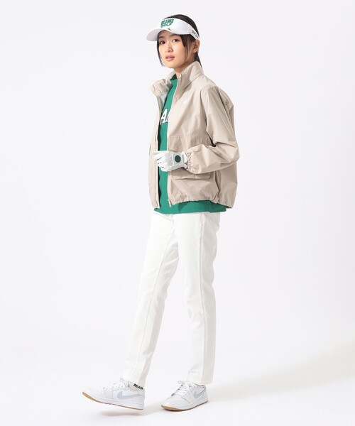 BEAMS GOLF（ビームスゴルフ）の「ORANGE LABEL / フード付き スタンドカラーブルゾン（撥水）．（ブルゾン・レディース・ホワイト/ベージュ・SMALL/MEDIUM/LARGE）」の11枚目の写真