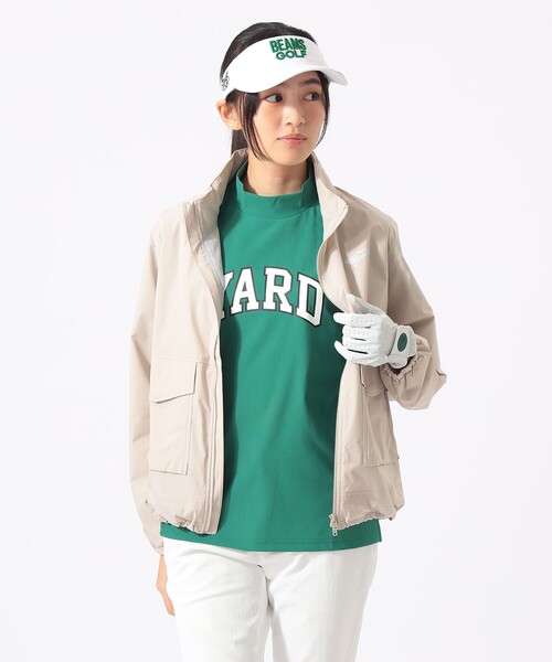 BEAMS GOLF（ビームスゴルフ）の「ORANGE LABEL / フード付き スタンドカラーブルゾン（撥水）．（ブルゾン・レディース・ホワイト/ベージュ・SMALL/MEDIUM/LARGE）」の12枚目の写真