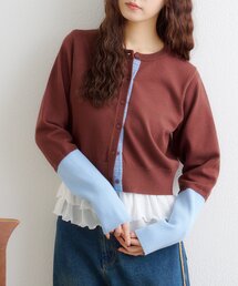 w closet | チェックシャツレイヤードカーディガン(カーディガン/ボレロ)