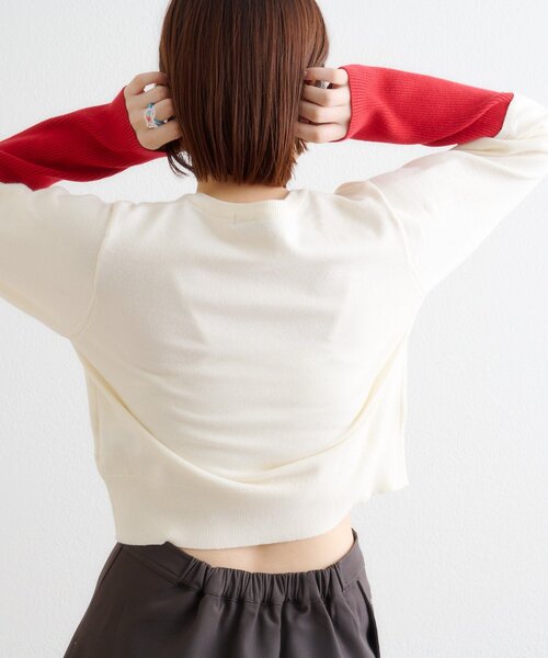 w closet（ダブルクローゼット）の「チェックシャツレイヤードカーディガン（カーディガン/ボレロ・レディース・グレー/アイボリー/イエロー/ブラウン/レッド・FREE）」の9枚目の写真