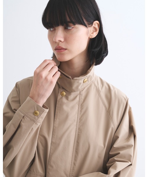 Traditional Weatherwear(トラディショナルウェザーウェア)の「ELTON(ステンカラーコート・レディース・ブラック/ベージュ系・32/34/30)」の8枚目の写真
