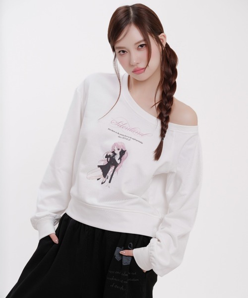 silent(and)(サイレントアンド)の「Sassy Cat Sweat(スウェット・レディース・ホワイト・FREE)」の5枚目の写真