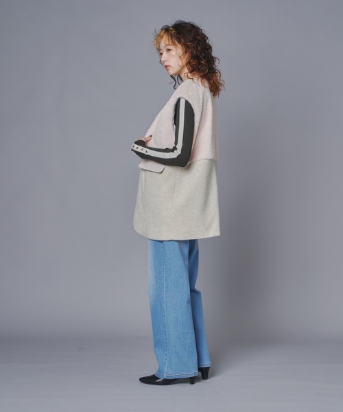 terrace(テラス)の「ファー×フェイクウールドッキングベスト(その他アウター・レディース・アイボリー/チャコールグレー/ブラウン・FREE)」の17枚目の写真