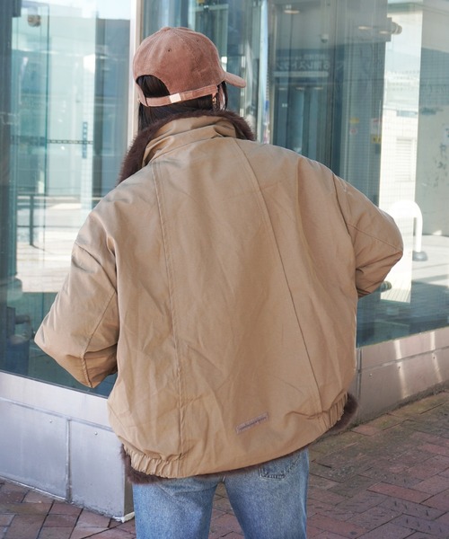 gossara（ゴサラ）の「エコファーコンビモッズBZ（ブルゾン・レディース・アイボリー/カーキ・FREE）」の16枚目の写真