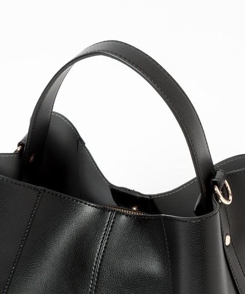 Andemiu（アンデミュウ）の「キリカエワンショルダー639653（トートバッグ・レディース・ブラック/アイボリー/チョコ・FREE）」の15枚目の写真