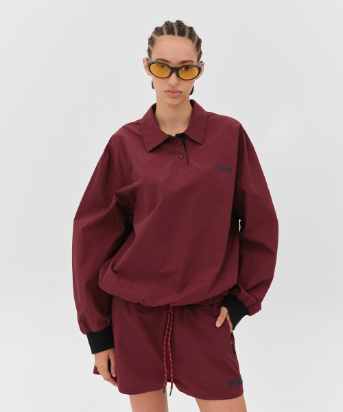PO8(ピーオーエイト)の「STORM8 NYLON TOP - WINE(ポロシャツ・レディース・ワイン・MEDIUM/LARGE)」の7枚目の写真