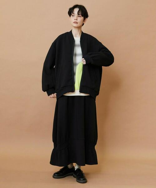 FRAPBOIS（フラボア）の「ハーフオンブレー スウェット（スウェット・レディース・グリーン/ベージュ・1/2）」の12枚目の写真