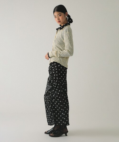 Ray BEAMS(レイビームス)の「ドット サテン フリル スカート(スカート・レディース・オフホワイト/ブラック・0/1)」の19枚目の写真