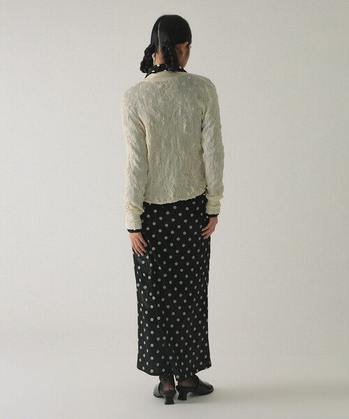 Ray BEAMS(レイビームス)の「ドット サテン フリル スカート(スカート・レディース・オフホワイト/ブラック・0/1)」の20枚目の写真