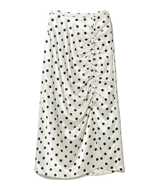 Ray BEAMS（レイビームス）の「ドット サテン フリル スカート（スカート・レディース・オフホワイト/ブラック・0/1）」の11枚目の写真