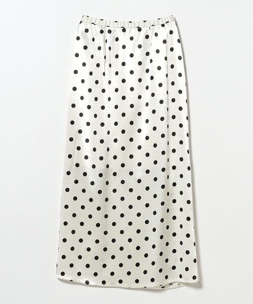 Ray BEAMS(レイビームス)の「ドット サテン フリル スカート(スカート・レディース・オフホワイト/ブラック・0/1)」の7枚目の写真