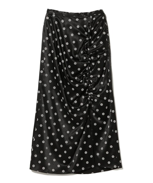 Ray BEAMS(レイビームス)の「ドット サテン フリル スカート(スカート・レディース・オフホワイト/ブラック・0/1)」の9枚目の写真