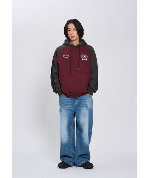 GAINSBORO（ゲインズボロ）の「ローレルゴールデントラックラグランフードパーカー_ワイン（パーカー・レディース・ワイン・L）」の8枚目の写真