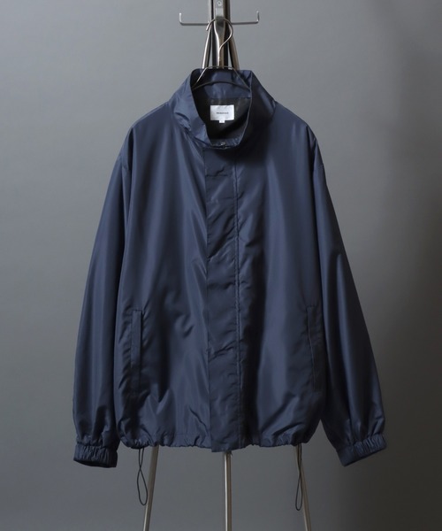 ANPAS(アンパス)の「Nylon Taffeta Jacket with Hidden Double-Zip Closure / 撥水 比翼ダブルファスナーナイロンジャケット ショートモッズ ブルゾン メンズ レディース アウター(ナイロンジャケット・メンズ・ネイビー/カーキ/ブラック・L/M/XL)」の2枚目の写真